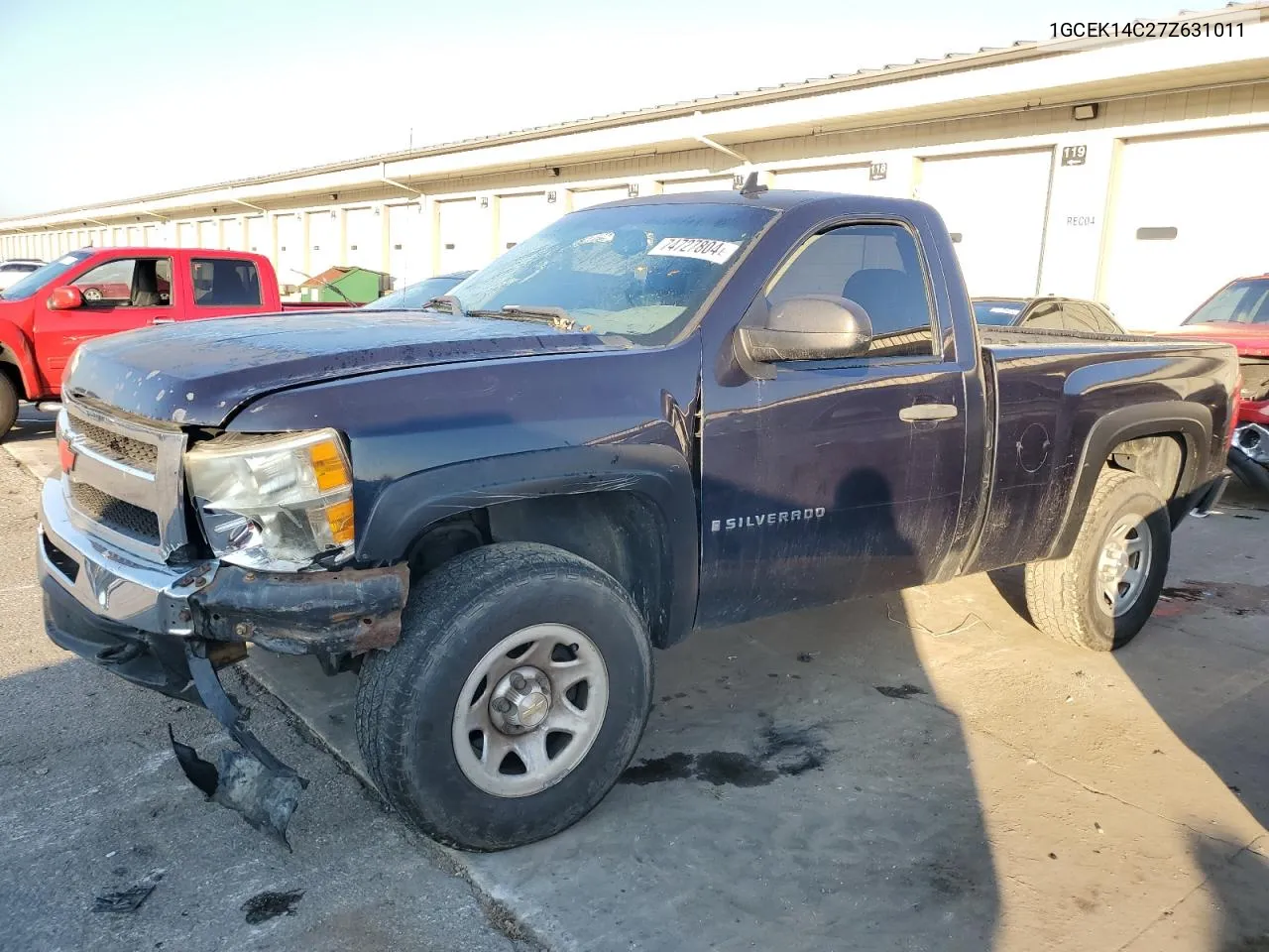 2007 Chevrolet Silverado K1500 VIN: 1GCEK14C27Z631011 Lot: 74727804