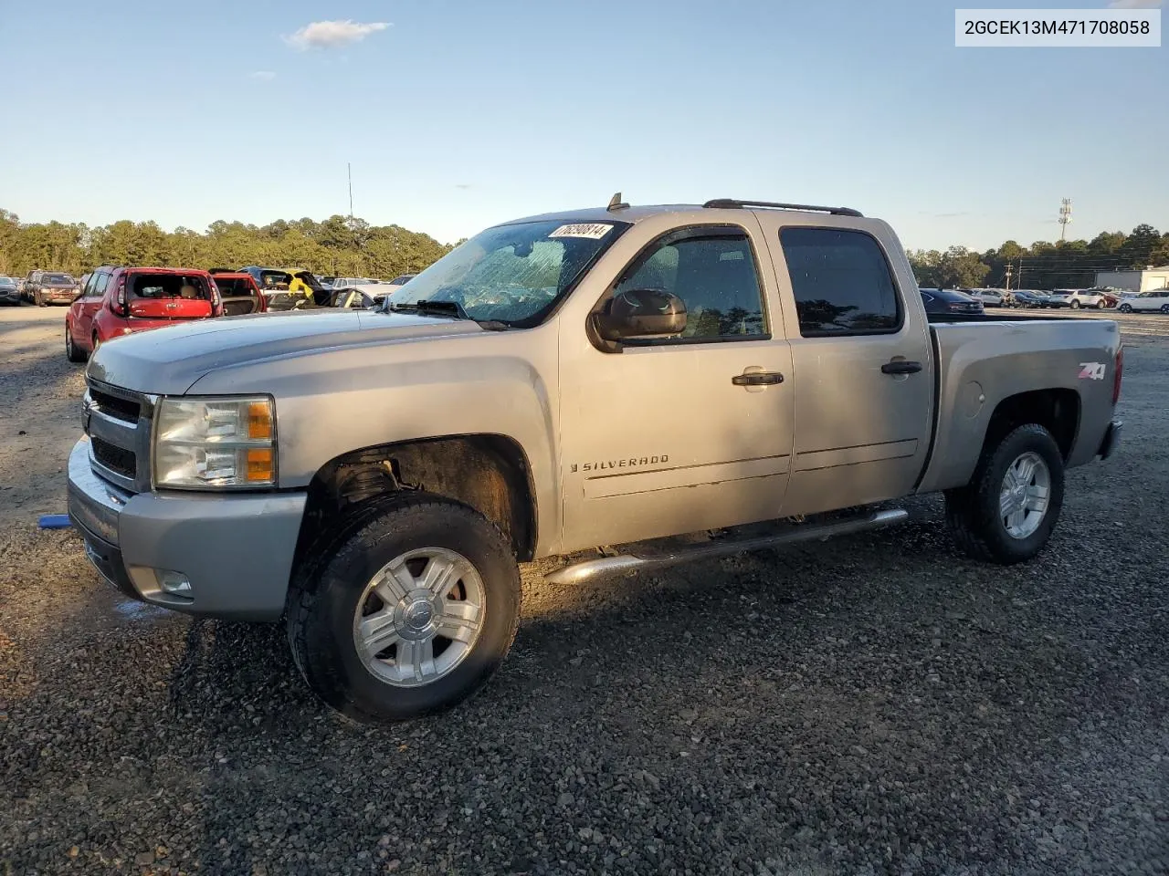 2007 Chevrolet Silverado K1500 Crew Cab VIN: 2GCEK13M471708058 Lot: 76290814