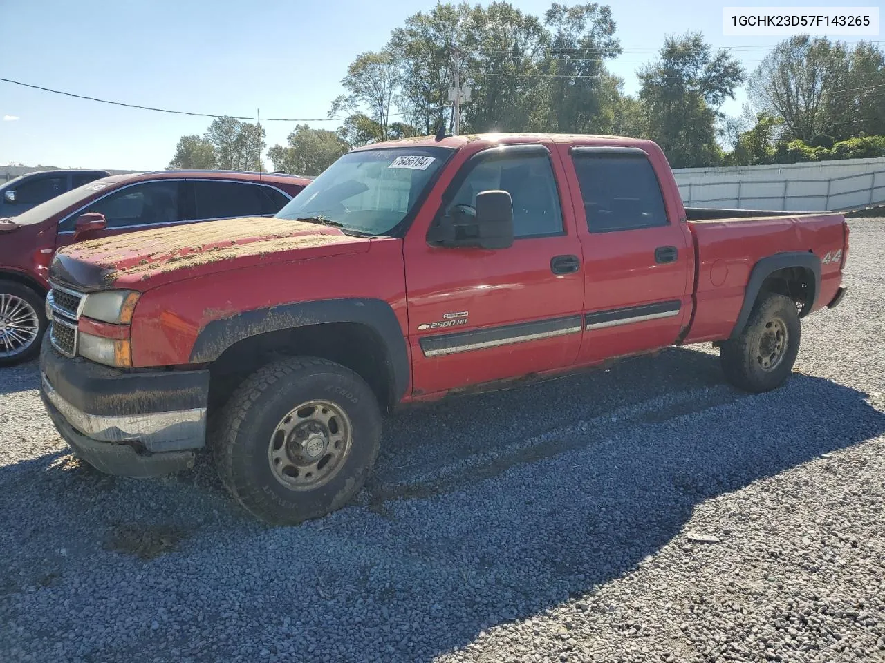 2007 Chevrolet Silverado K2500 Heavy Duty VIN: 1GCHK23D57F143265 Lot: 76455194