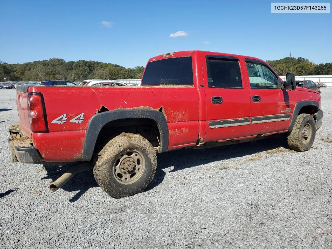 2007 Chevrolet Silverado K2500 Heavy Duty VIN: 1GCHK23D57F143265 Lot: 76455194