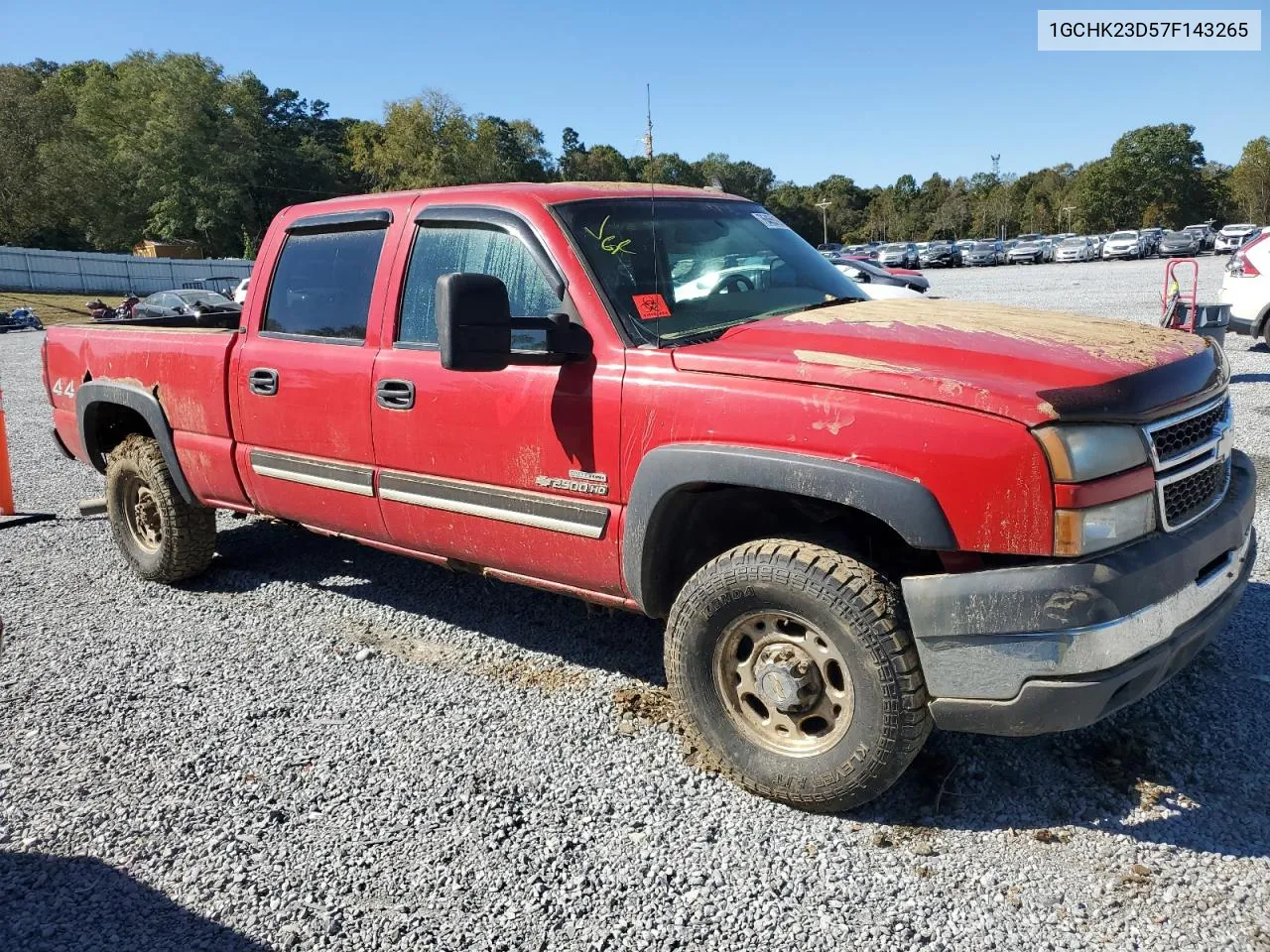 2007 Chevrolet Silverado K2500 Heavy Duty VIN: 1GCHK23D57F143265 Lot: 76455194