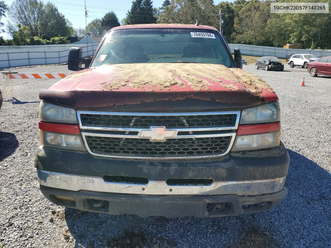 2007 Chevrolet Silverado K2500 Heavy Duty VIN: 1GCHK23D57F143265 Lot: 76455194