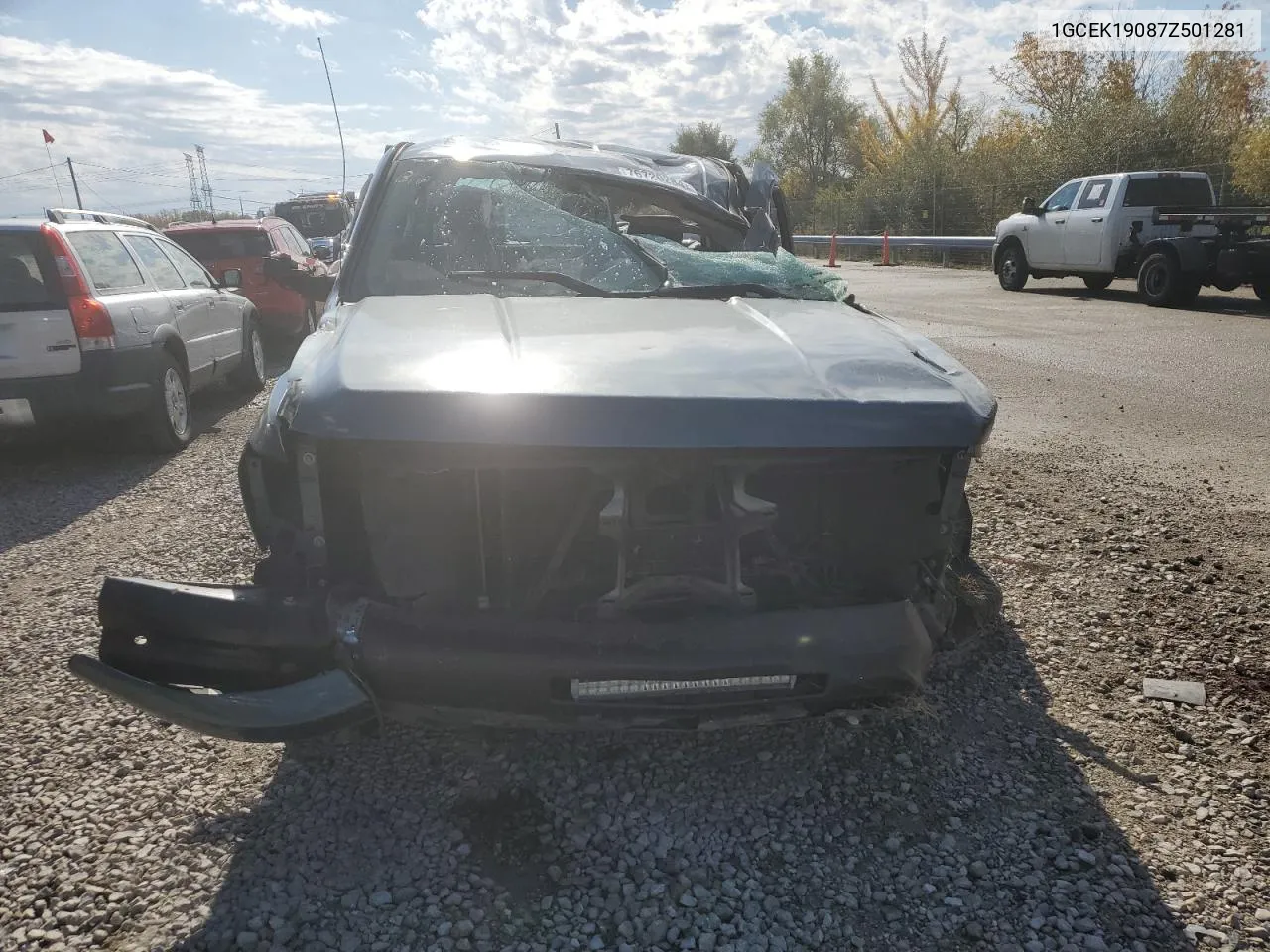 2007 Chevrolet Silverado K1500 VIN: 1GCEK19087Z501281 Lot: 76720284