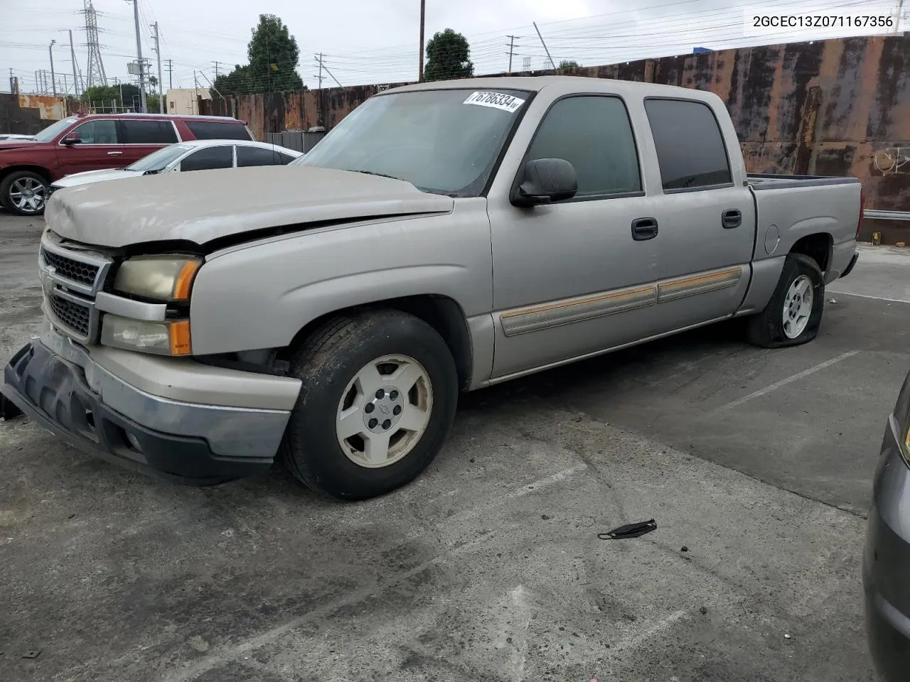 2007 Chevrolet Silverado C1500 Classic Crew Cab VIN: 2GCEC13Z071167356 Lot: 76786334