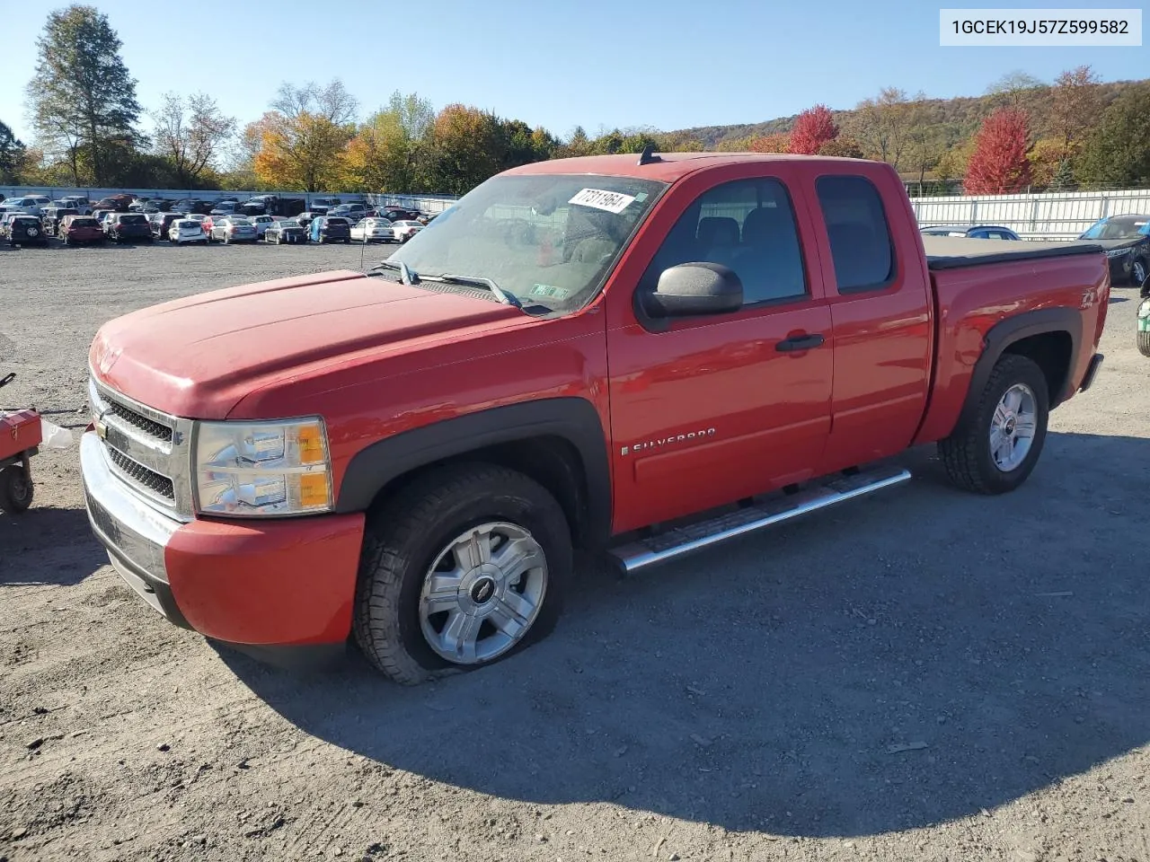 2007 Chevrolet Silverado K1500 VIN: 1GCEK19J57Z599582 Lot: 77311964