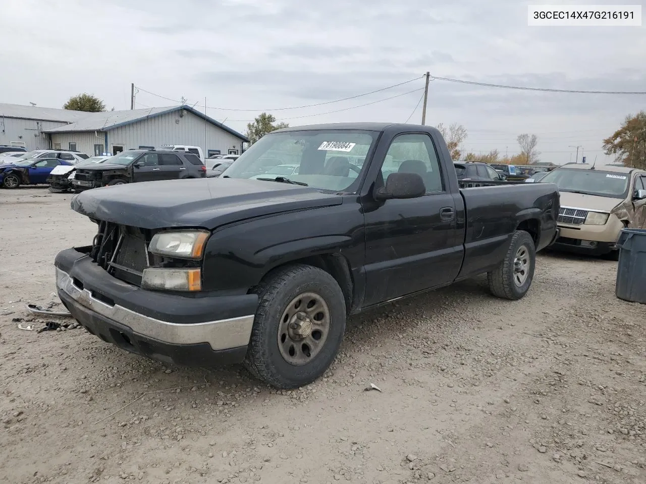 2007 Chevrolet Silverado C1500 Classic VIN: 3GCEC14X47G216191 Lot: 78190084