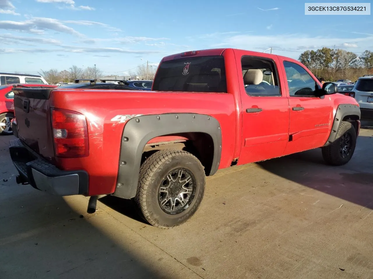 2007 Chevrolet Silverado K1500 Crew Cab VIN: 3GCEK13C87G534221 Lot: 79035414