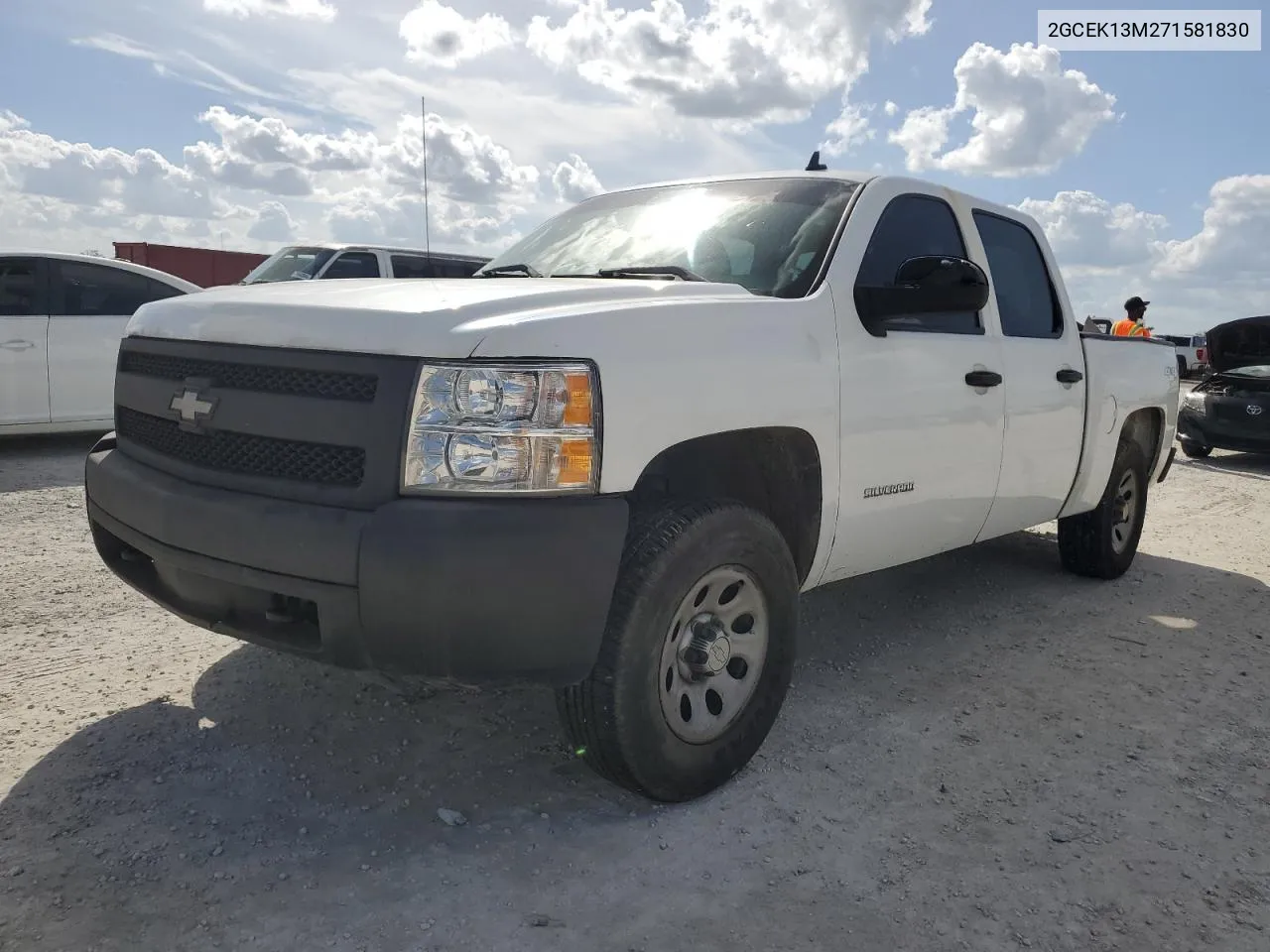 2007 Chevrolet Silverado K1500 Crew Cab VIN: 2GCEK13M271581830 Lot: 79930874