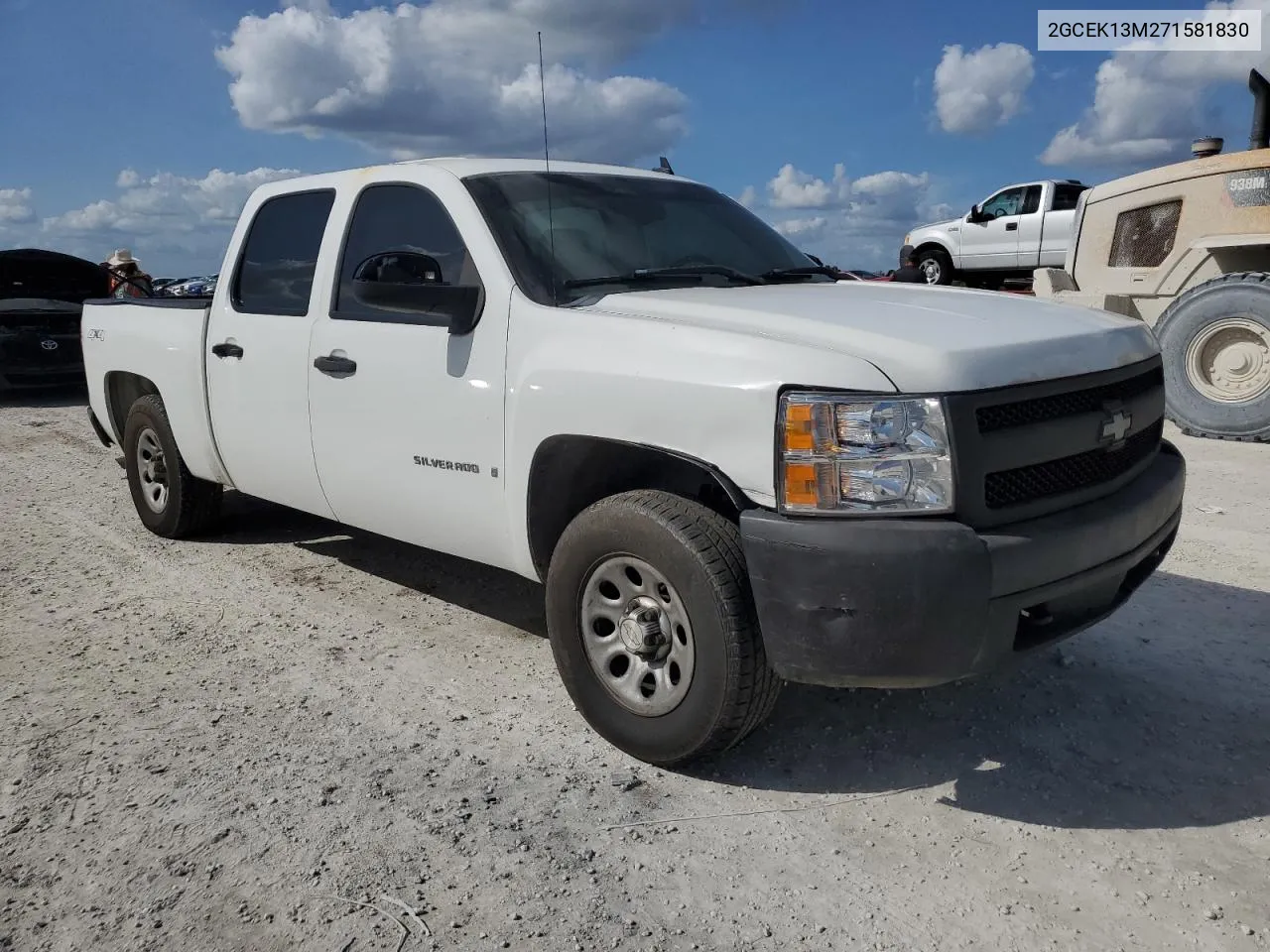 2007 Chevrolet Silverado K1500 Crew Cab VIN: 2GCEK13M271581830 Lot: 79930874