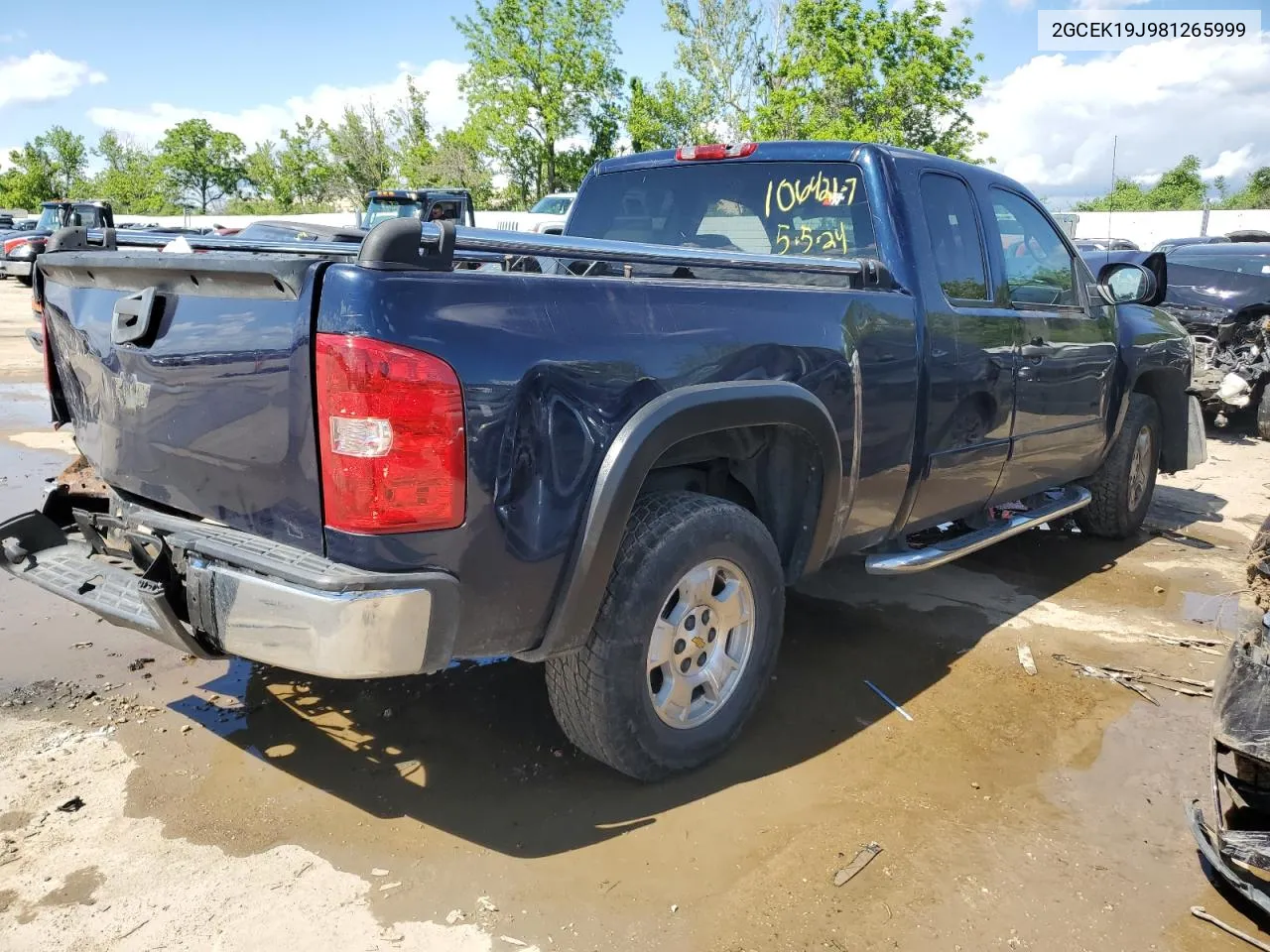 2008 Chevrolet Silverado K1500 VIN: 2GCEK19J981265999 Lot: 54512494