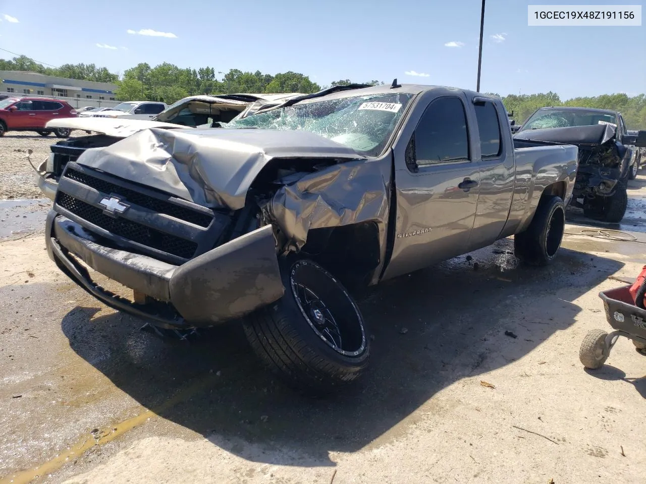 2008 Chevrolet Silverado C1500 VIN: 1GCEC19X48Z191156 Lot: 57531704