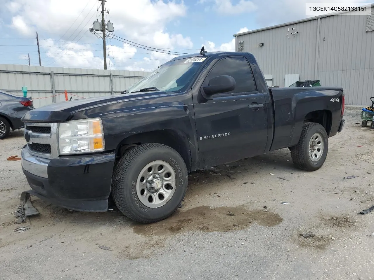 2008 Chevrolet Silverado K1500 VIN: 1GCEK14C58Z138151 Lot: 58906274