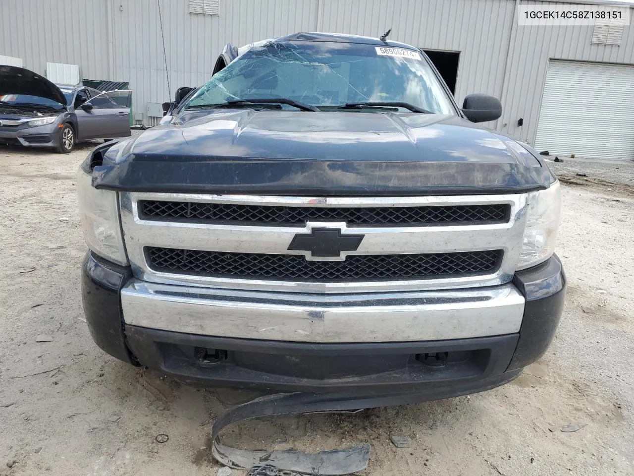 2008 Chevrolet Silverado K1500 VIN: 1GCEK14C58Z138151 Lot: 58906274