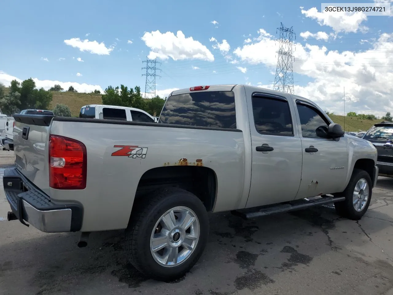 2008 Chevrolet Silverado K1500 VIN: 3GCEK13J98G274721 Lot: 61160684