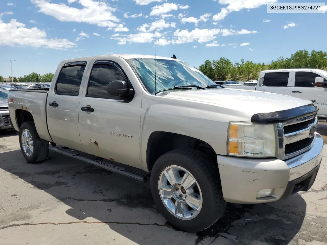 2008 Chevrolet Silverado K1500 VIN: 3GCEK13J98G274721 Lot: 61160684