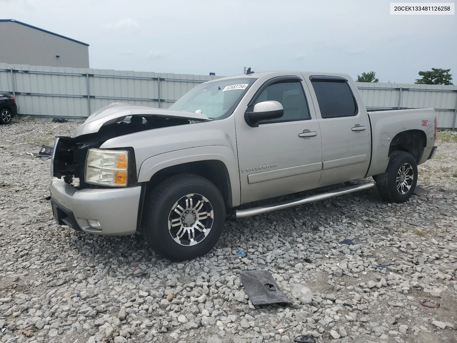 2008 Chevrolet Silverado K1500 VIN: 2GCEK133481126258 Lot: 62683754