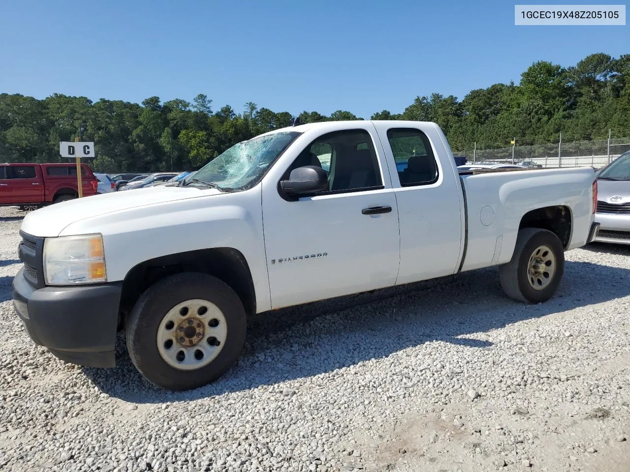 1GCEC19X48Z205105 2008 Chevrolet Silverado C1500