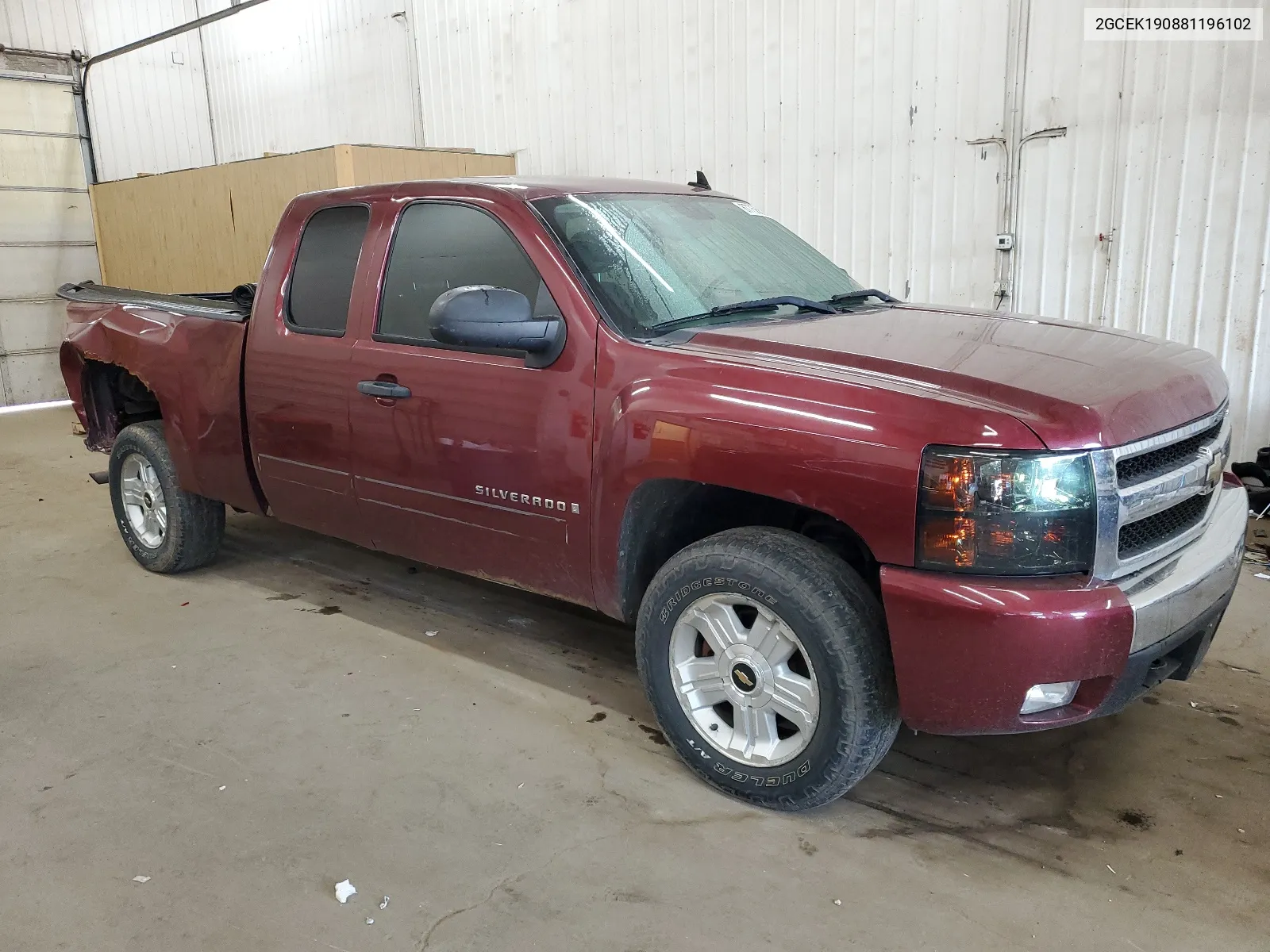 2GCEK190881196102 2008 Chevrolet Silverado K1500