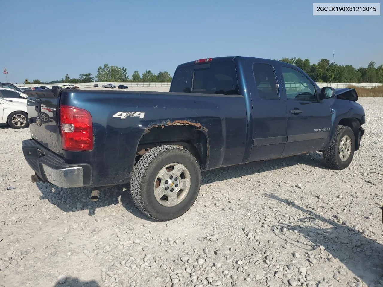 2008 Chevrolet Silverado K1500 VIN: 2GCEK190X81213045 Lot: 68431504