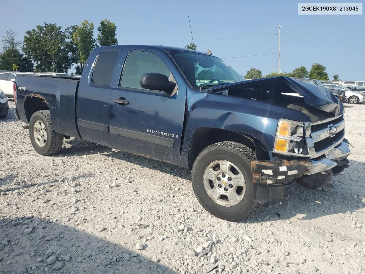 2008 Chevrolet Silverado K1500 VIN: 2GCEK190X81213045 Lot: 68431504