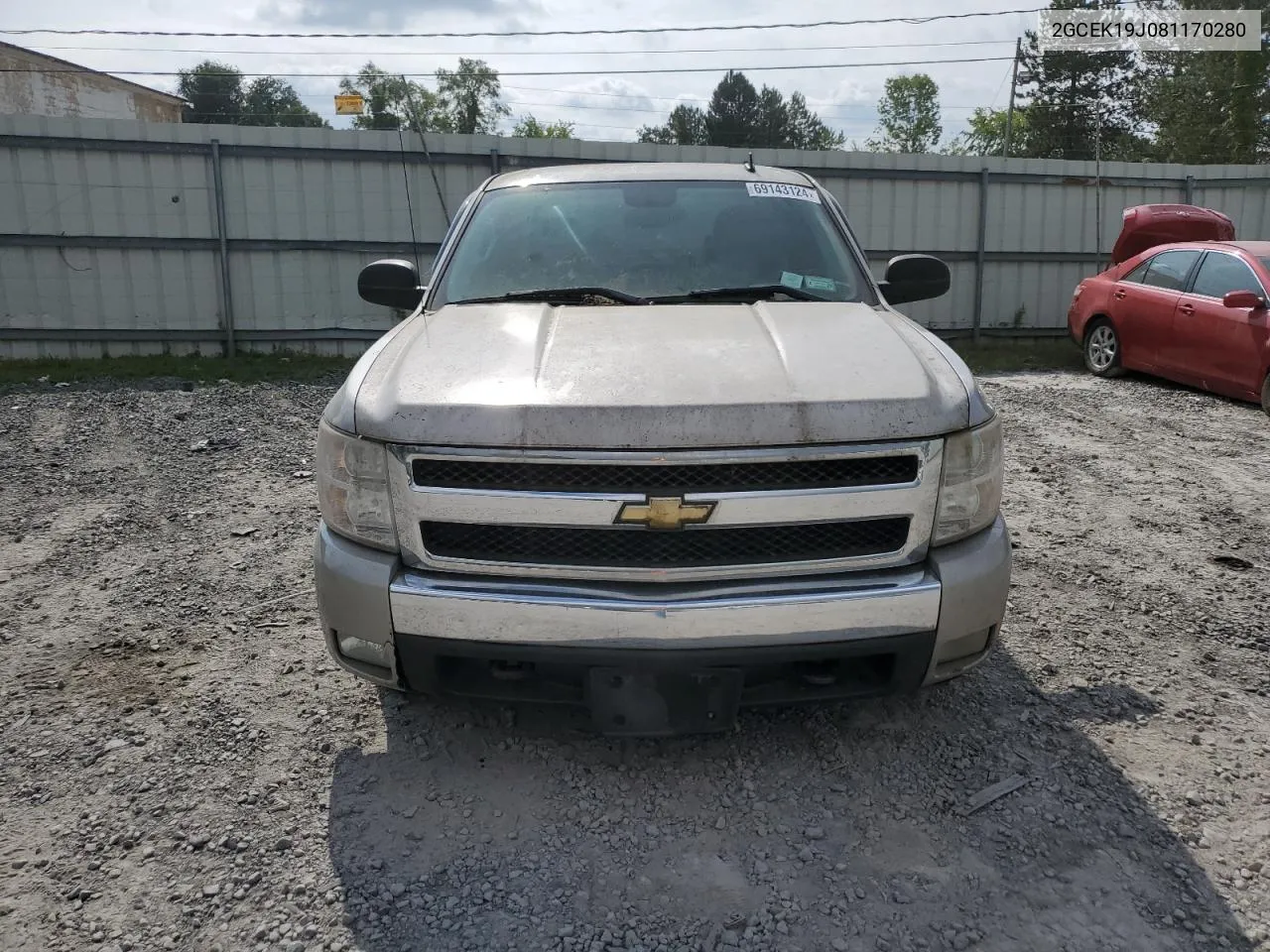 2008 Chevrolet Silverado K1500 VIN: 2GCEK19J081170280 Lot: 69143124