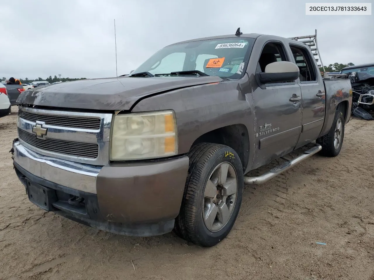 2008 Chevrolet Silverado C1500 VIN: 2GCEC13J781333643 Lot: 69636064