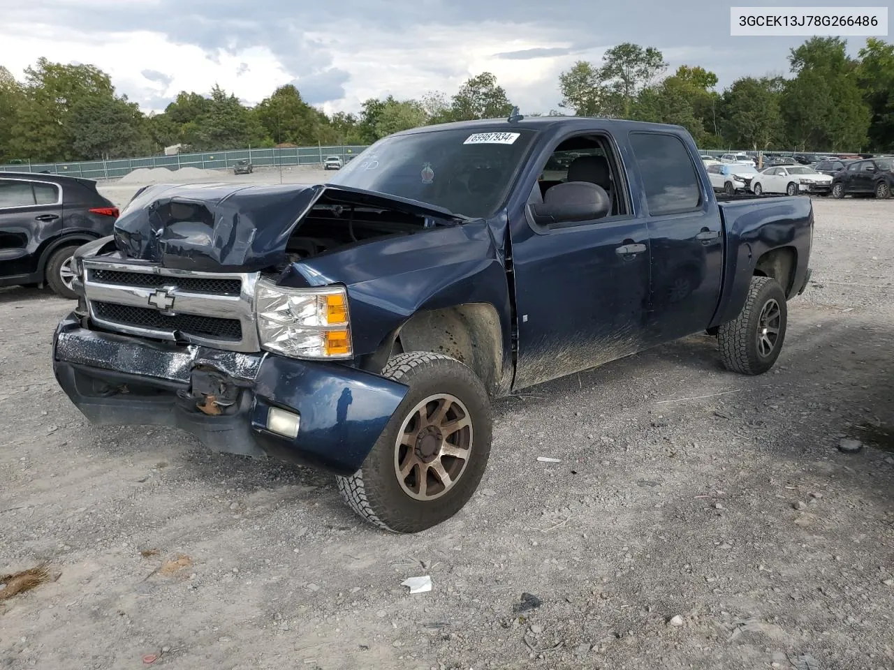 2008 Chevrolet Silverado K1500 VIN: 3GCEK13J78G266486 Lot: 69987934