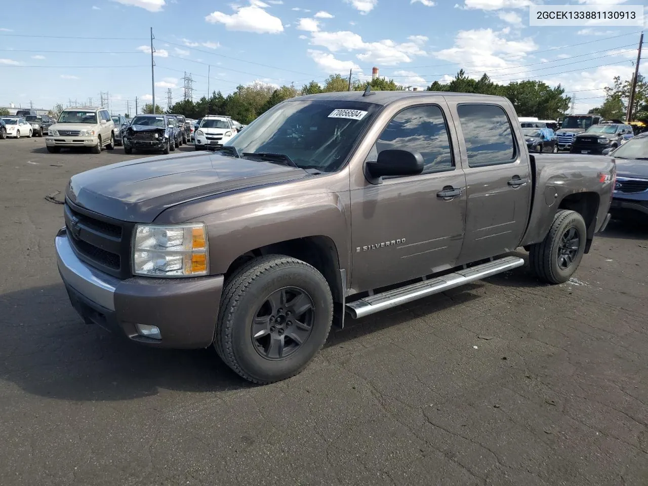 2008 Chevrolet Silverado K1500 VIN: 2GCEK133881130913 Lot: 70056504