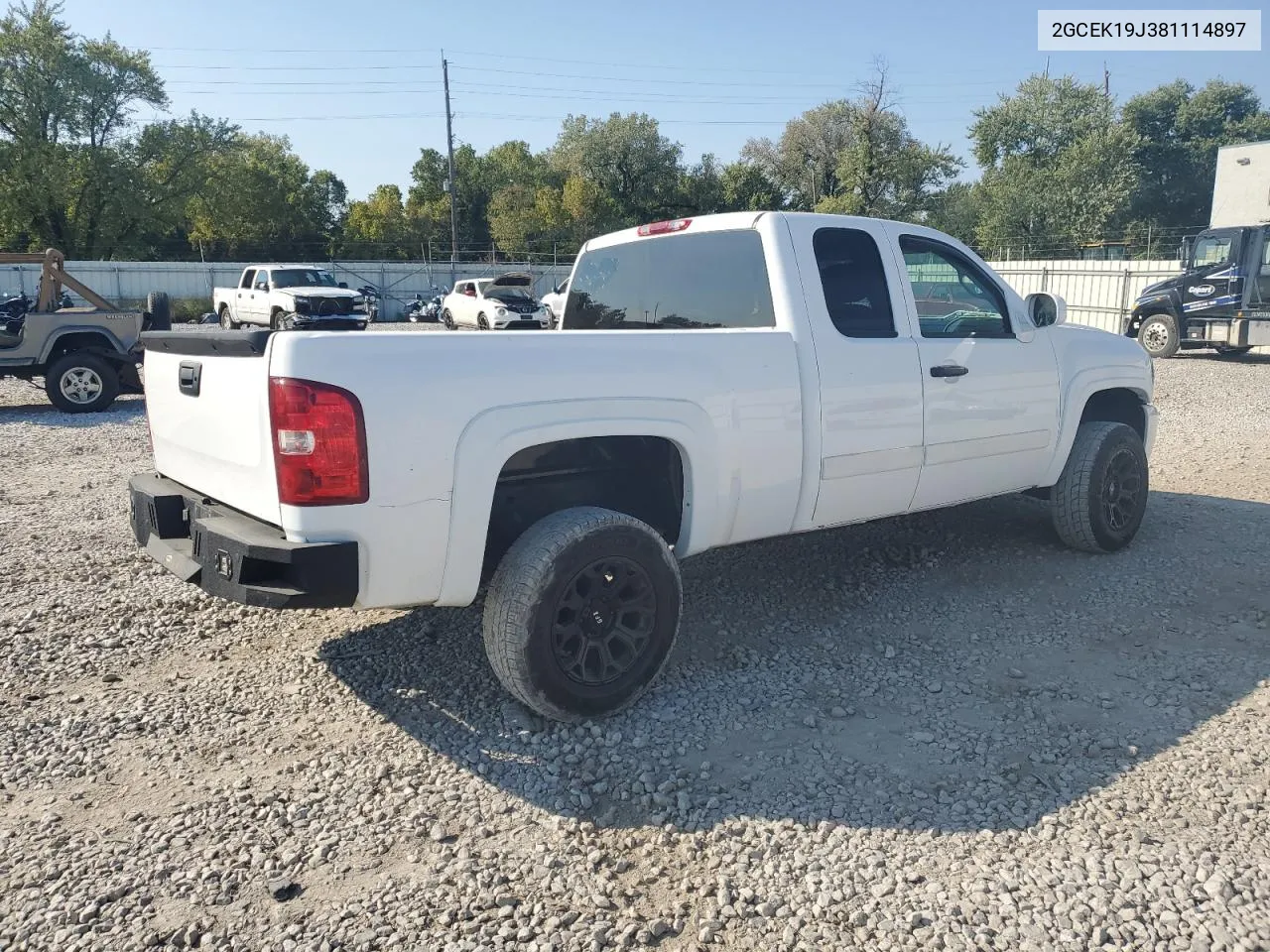 2008 Chevrolet Silverado K1500 VIN: 2GCEK19J381114897 Lot: 71279704