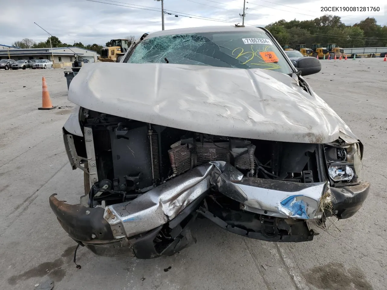 2008 Chevrolet Silverado K1500 VIN: 2GCEK190081281760 Lot: 71867834