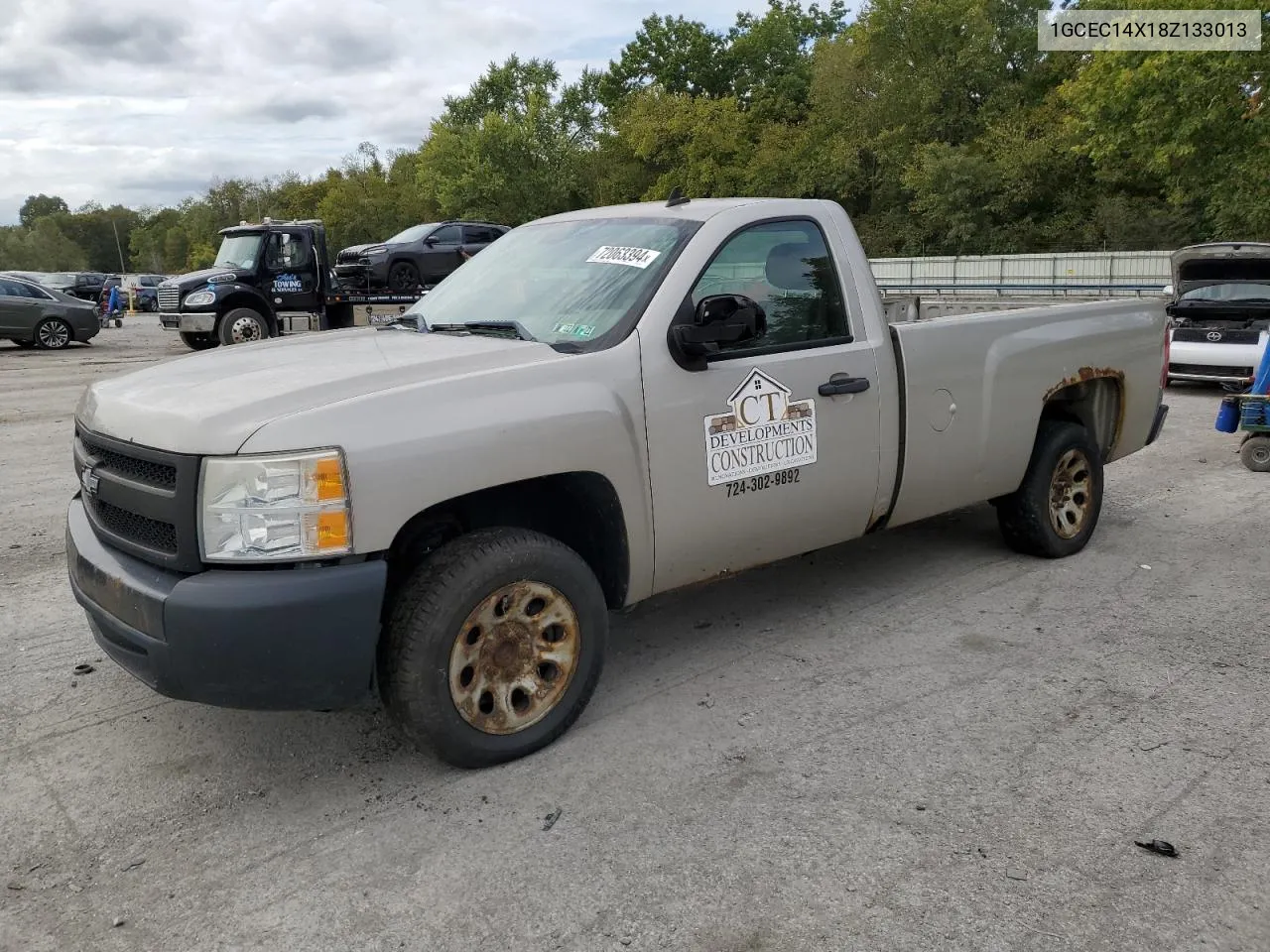 2008 Chevrolet Silverado C1500 VIN: 1GCEC14X18Z133013 Lot: 72063394