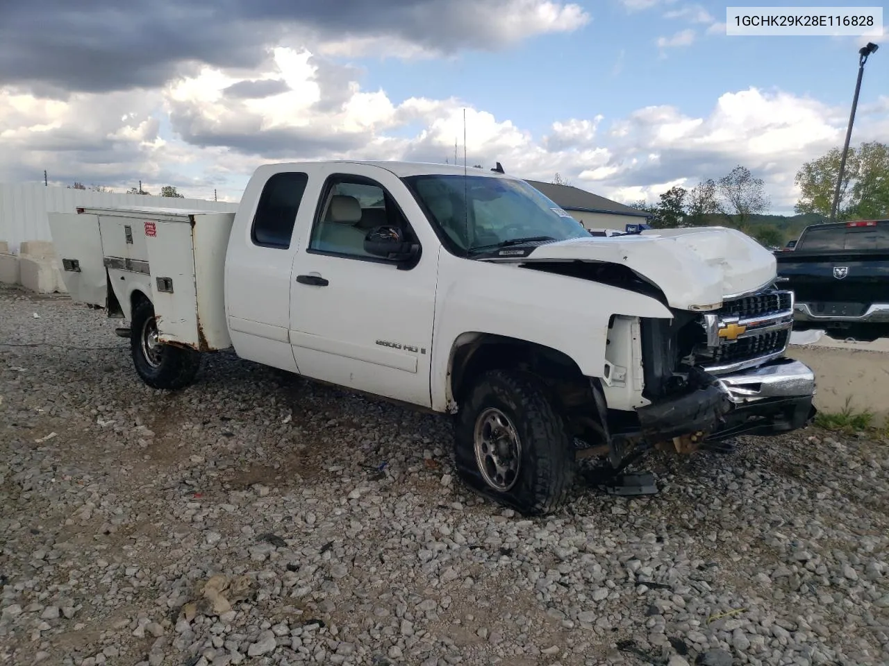 2008 Chevrolet Silverado K2500 Heavy Duty VIN: 1GCHK29K28E116828 Lot: 72075804