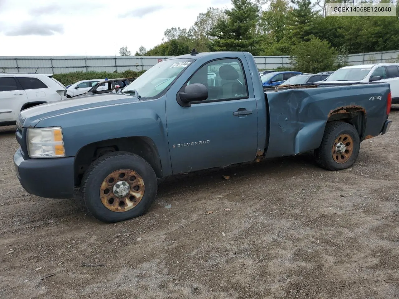 2008 Chevrolet Silverado K1500 VIN: 1GCEK14068E126040 Lot: 72107744