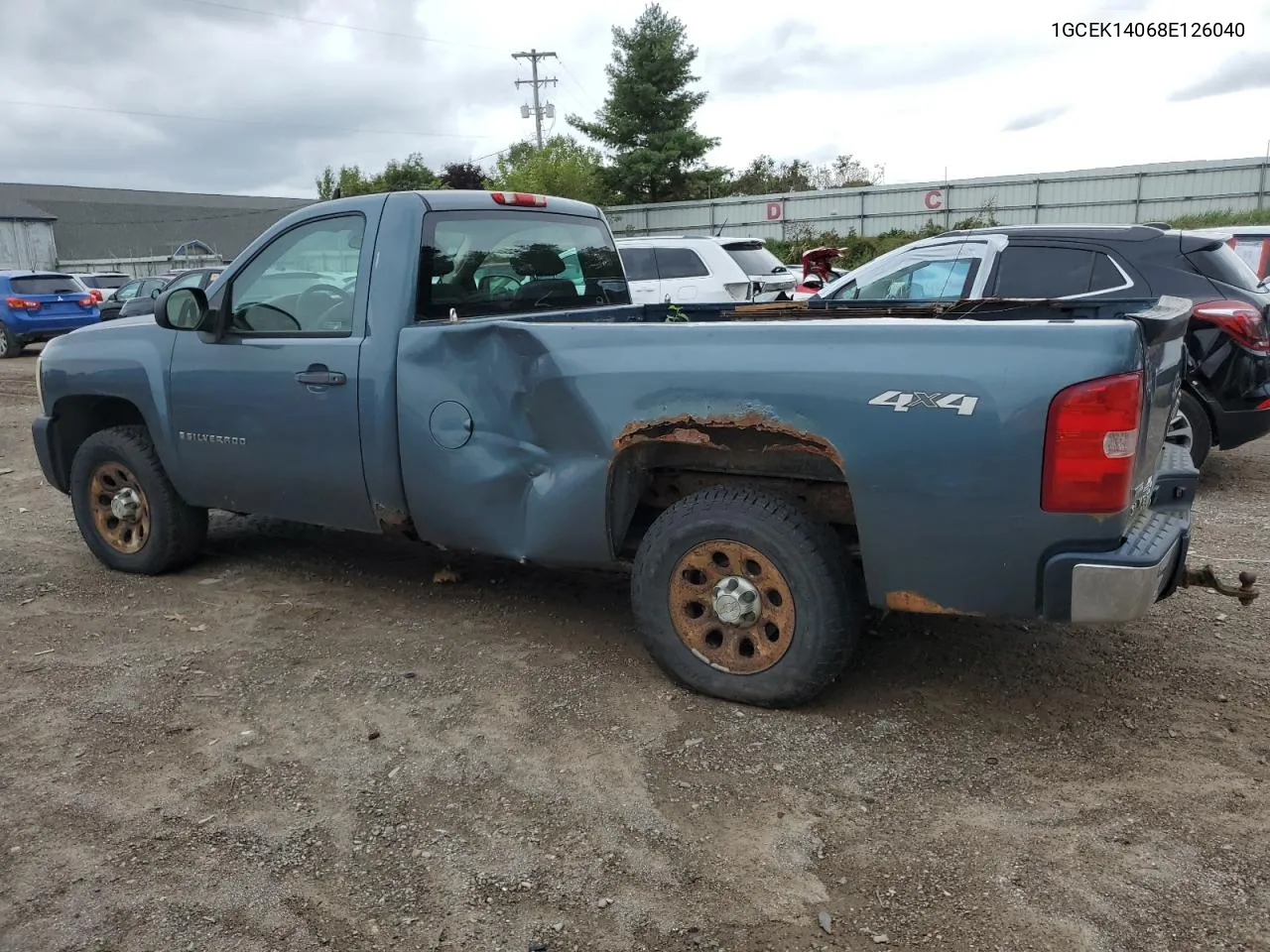 2008 Chevrolet Silverado K1500 VIN: 1GCEK14068E126040 Lot: 72107744