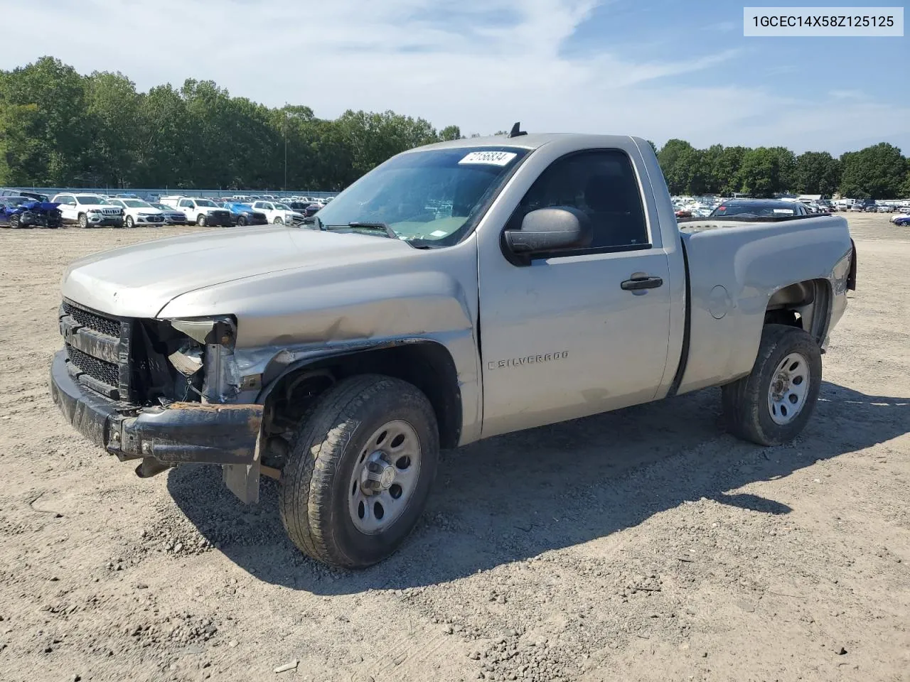 2008 Chevrolet Silverado C1500 VIN: 1GCEC14X58Z125125 Lot: 72156834