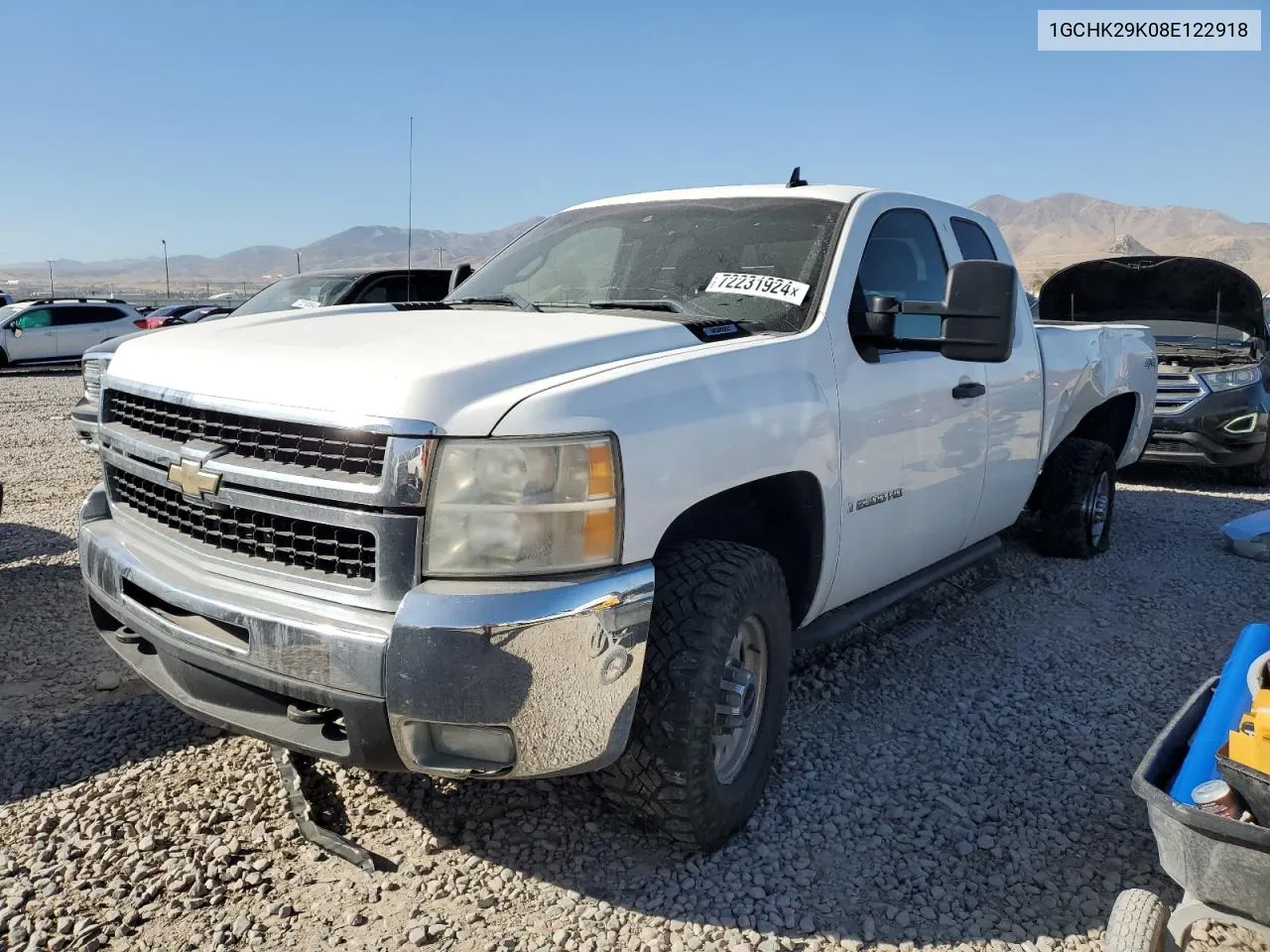 2008 Chevrolet Silverado K2500 Heavy Duty VIN: 1GCHK29K08E122918 Lot: 72231924