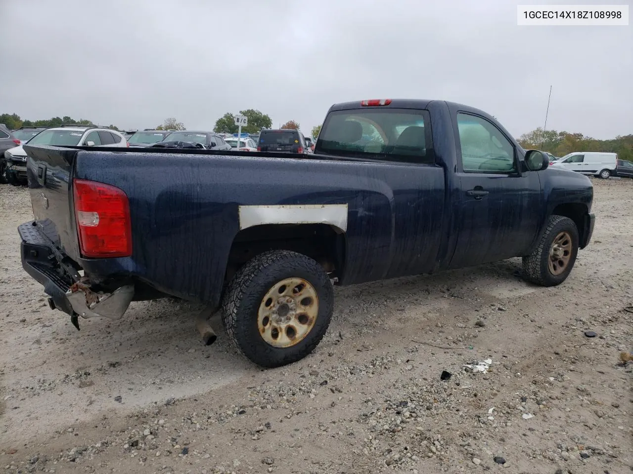 2008 Chevrolet Silverado C1500 VIN: 1GCEC14X18Z108998 Lot: 72338234