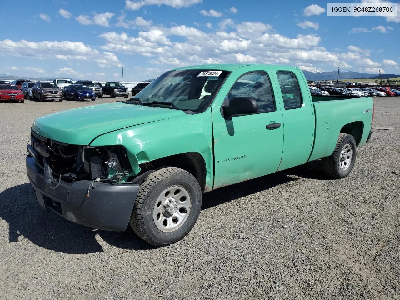 2008 Chevrolet Silverado K1500 VIN: 1GCEK19C48Z268706 Lot: 72351494