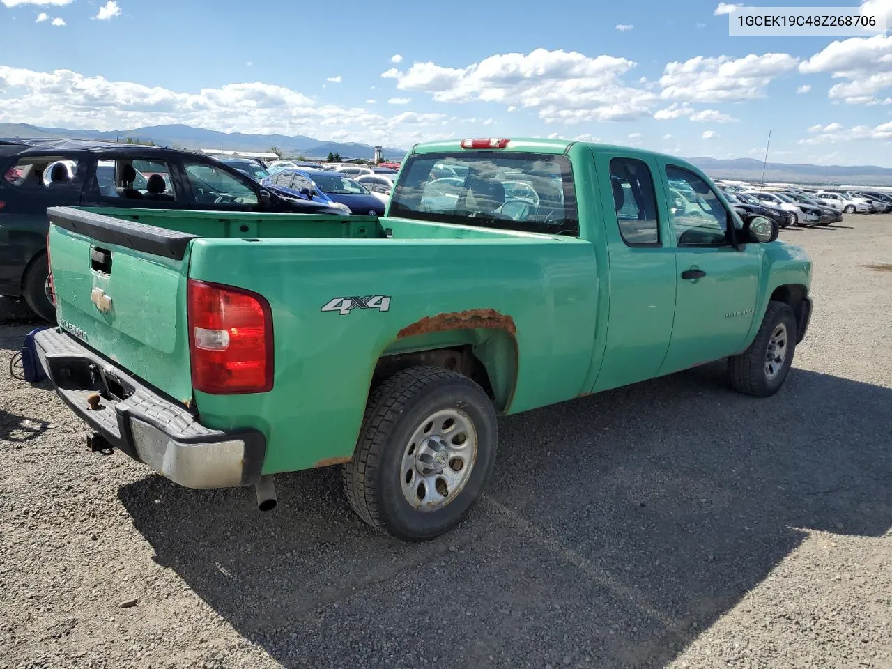 2008 Chevrolet Silverado K1500 VIN: 1GCEK19C48Z268706 Lot: 72351494