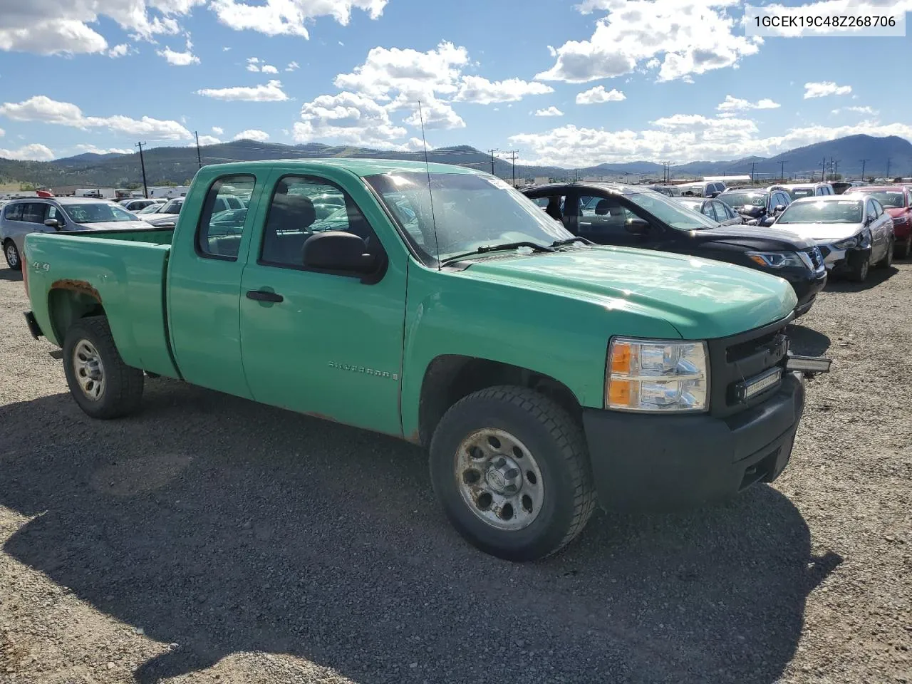 2008 Chevrolet Silverado K1500 VIN: 1GCEK19C48Z268706 Lot: 72351494