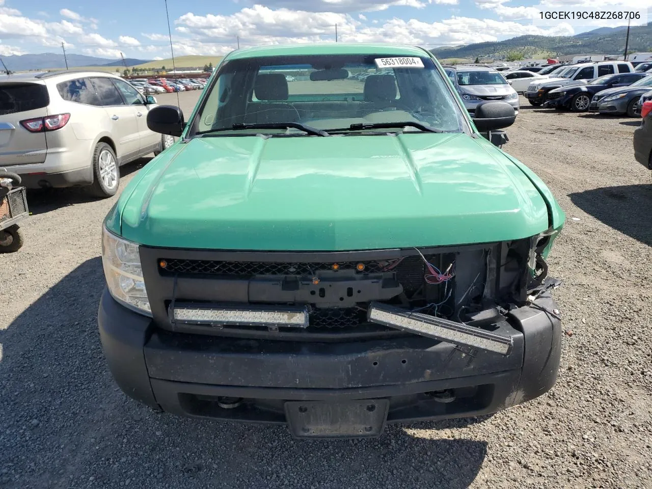 2008 Chevrolet Silverado K1500 VIN: 1GCEK19C48Z268706 Lot: 72351494