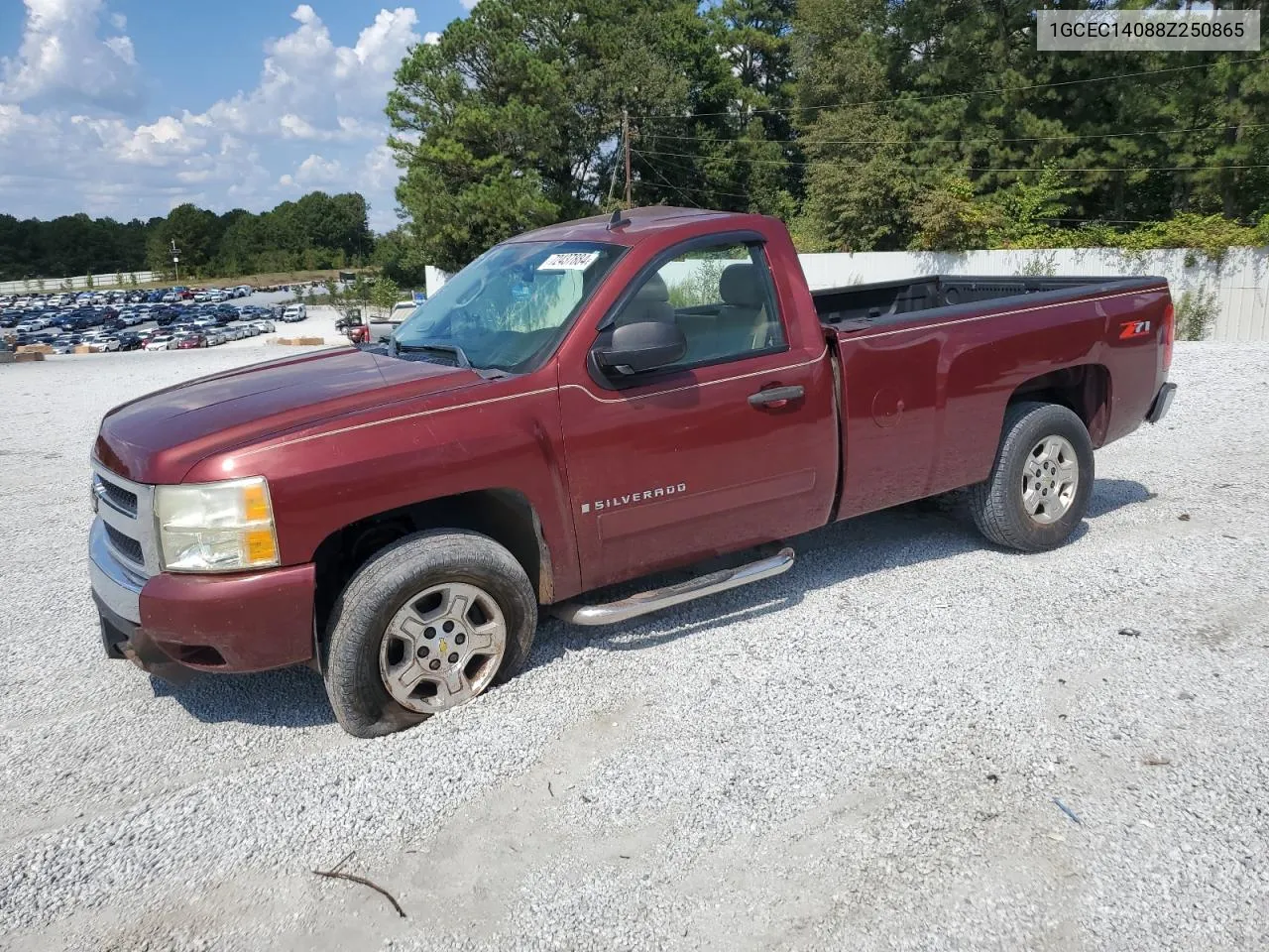 2008 Chevrolet Silverado C1500 VIN: 1GCEC14088Z250865 Lot: 72437884