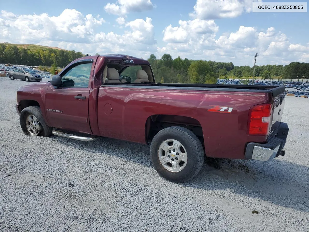 2008 Chevrolet Silverado C1500 VIN: 1GCEC14088Z250865 Lot: 72437884