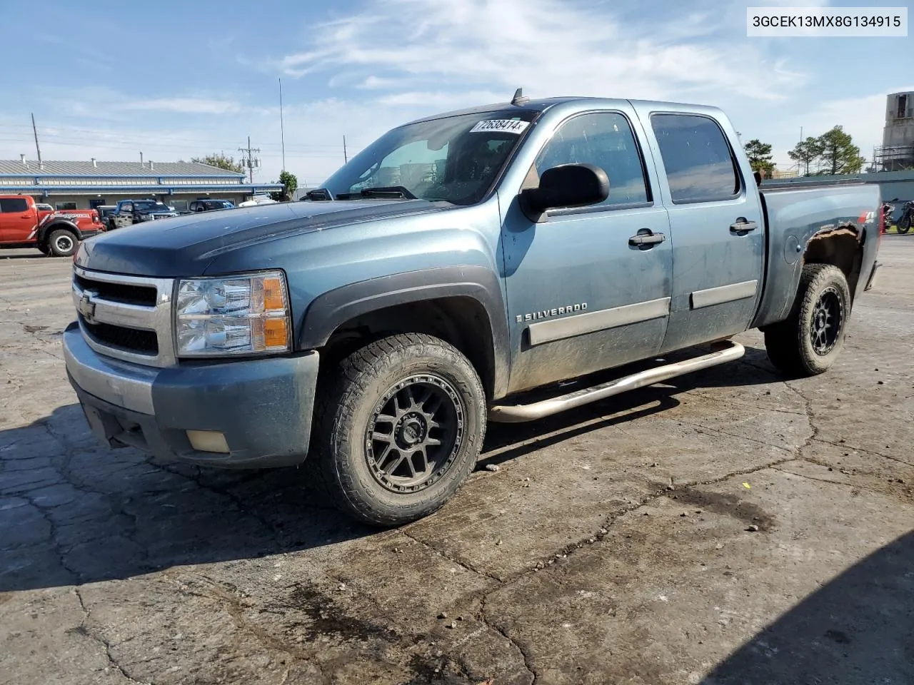 2008 Chevrolet Silverado K1500 VIN: 3GCEK13MX8G134915 Lot: 72638414