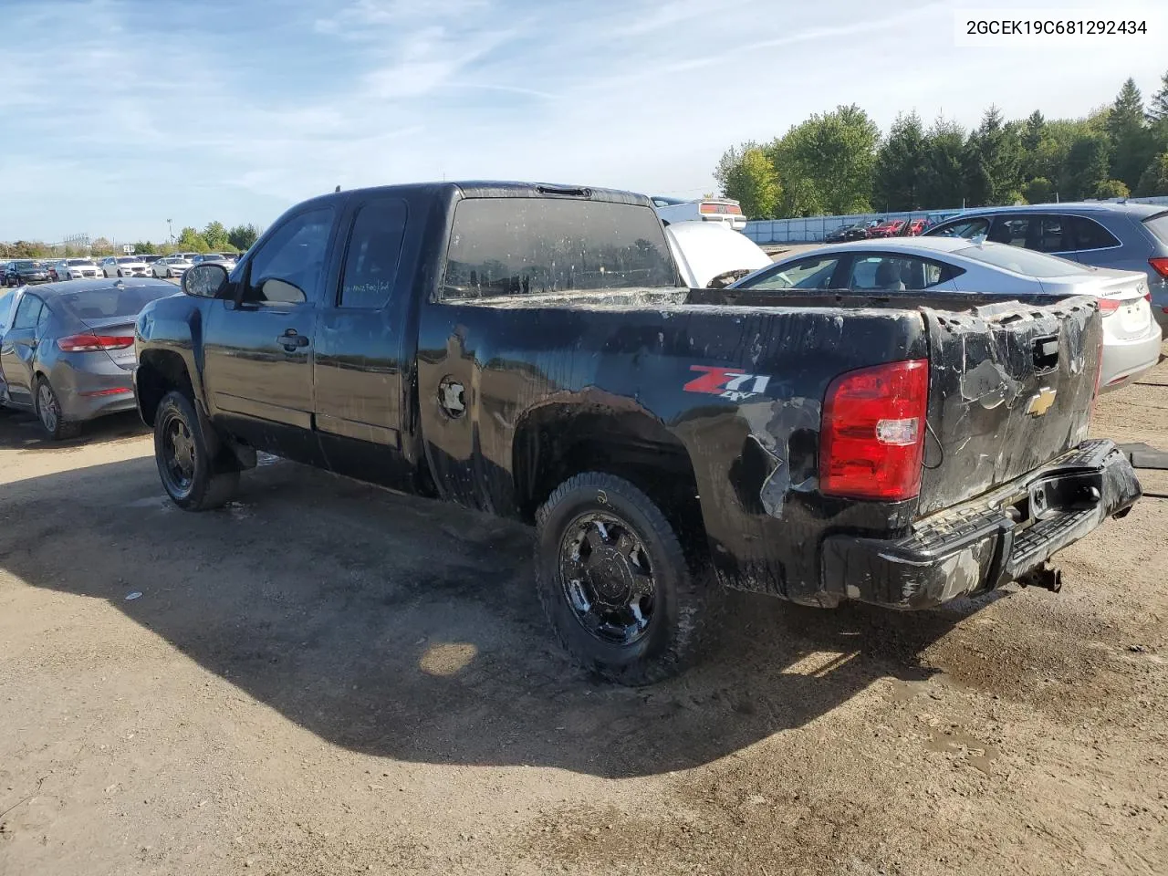 2008 Chevrolet Silverado K1500 VIN: 2GCEK19C681292434 Lot: 72798854