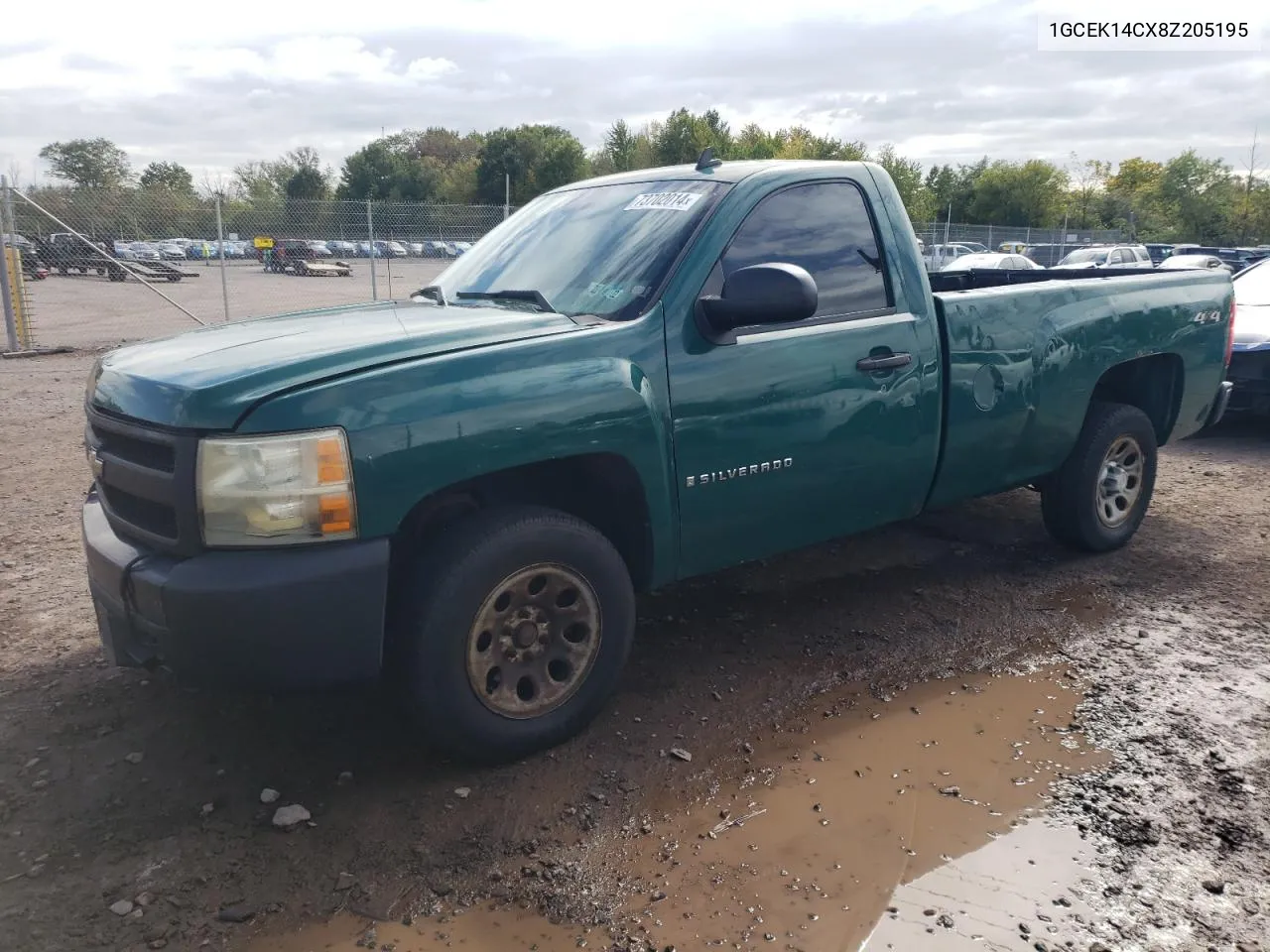 2008 Chevrolet Silverado K1500 VIN: 1GCEK14CX8Z205195 Lot: 73702014