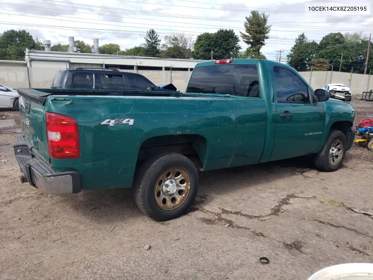 2008 Chevrolet Silverado K1500 VIN: 1GCEK14CX8Z205195 Lot: 73702014