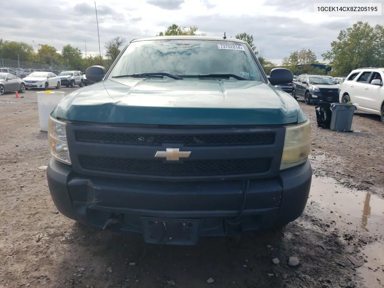 2008 Chevrolet Silverado K1500 VIN: 1GCEK14CX8Z205195 Lot: 73702014