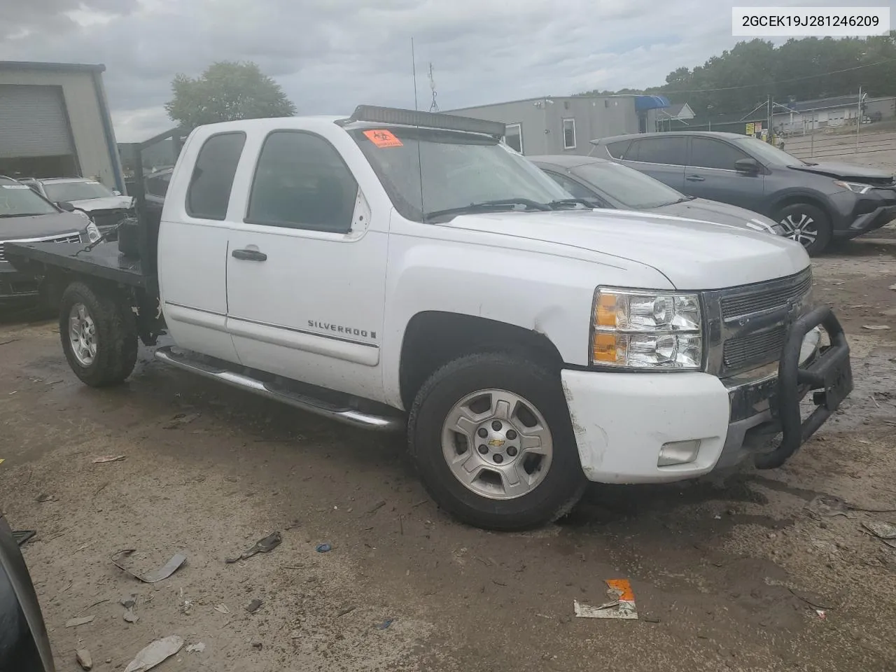 2008 Chevrolet Silverado K1500 VIN: 2GCEK19J281246209 Lot: 73782564