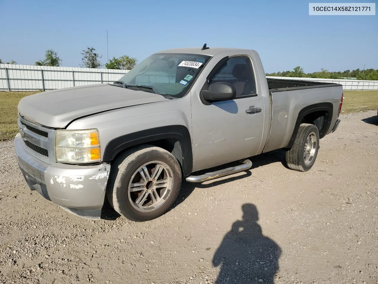 2008 Chevrolet Silverado C1500 VIN: 1GCEC14X58Z121771 Lot: 74520034